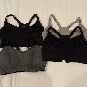 Lot of four nursing sports bra size s